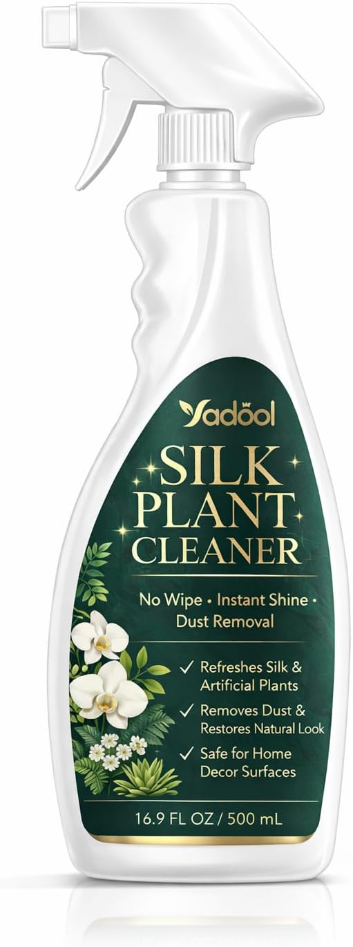 Silk Plant Cleaner Spray No Wipe, Faux Plant Cleaner Cleaner, Removes Dust