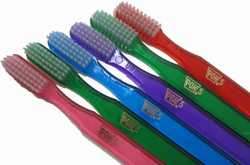 POH 4-Row #5 6 Pack Adult Supersoft Toothbrush colors may vary
