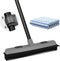 Pet Hair Removal Rubber Broom with Squeegee, 59" Telescoping Handle Carpet Rake for Pet Hair