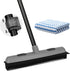 Pet Hair Removal Rubber Broom with Squeegee, 59" Telescoping Handle Carpet Rake for Pet Hair
