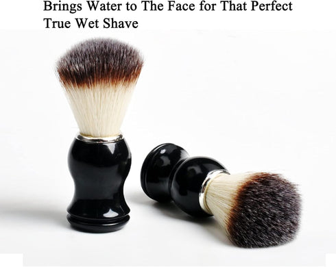 Shaving Brush and Bowl Kit, Straight Razor Shaving Set with Cup, Brush, Razor Stand, and Soap