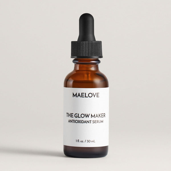 MAELOVE Vitamin C Serum, Glow Maker with Vitamins C, E, Ferulic & Hyaluronic Acid, 1.0 fl oz