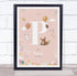 The Card Zoo Baby Birth Details Nursery Christening Woodland Animals Pink Initial P Print