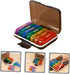 HOMSFOU Weekly Pill Organizer Case with Multi-Color Compartments, Portable Medicine Storage Box with Sealing Lid