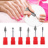 Nail Drill Bits Set, 6 pcs Nail Grinding Sanding Bit Set for Electric Drill Manicure Machine