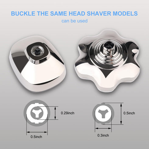 Universal 7 Magnetic Shaver Replacement Blades, Compatible with Freedom Head Shaver, Easy Clean Brush Cover