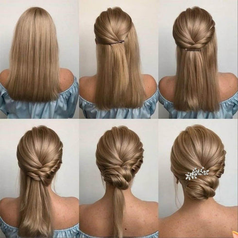 Unicra Silver Crystal Bride Wedding Hair Comb Bridal Headpiece Rhinestone Accessories for Women and Girls (A-Silver)