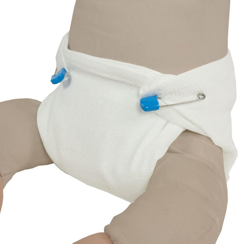 OsoCozy (1 Dozen) 27.5 30.5 Inches, 100% Bleached Birdseye Flat Cloth Diapers - x One-Layer Flat Cloth Baby Nappies