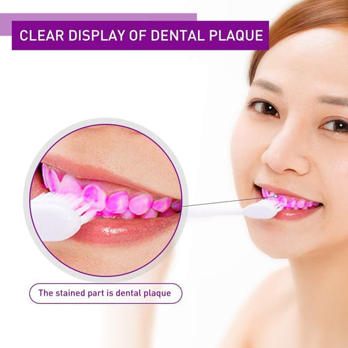 Dental Plaque Disclosing Tablets for Kids & Adults - Shows Plaque by Changing Color, 36 Count