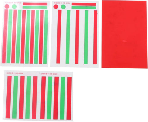 Red Green Vision Correction Cards, Red Green Myopia Training Cards Disinhibit Training Reading Aids Myopia Strabismus