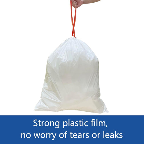 13 Gallon Tall Kitchen Trash Bags - Unscented 200 Count, Drawstring Garbage Bags, Ultral Strong, Leakproof, Sturdy