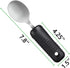 YPC Adaptive Utensils, Easy Grip Silverware, Built-Up Fork, Spoon, Rocker Knife for Adults with Arthritis, 3 Piece Set