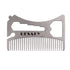 Resafy Pocket Comb for Men, Thickening Stainless Steel Razor Comb, Beard Wallet Comb with Bottle Opener & Screwdriver