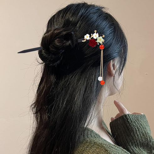 inSowni 8 Pieces Retro Asian Chinese Traditional Hanfu Hair Sticks Pins with Bead Pendants for Women Girls