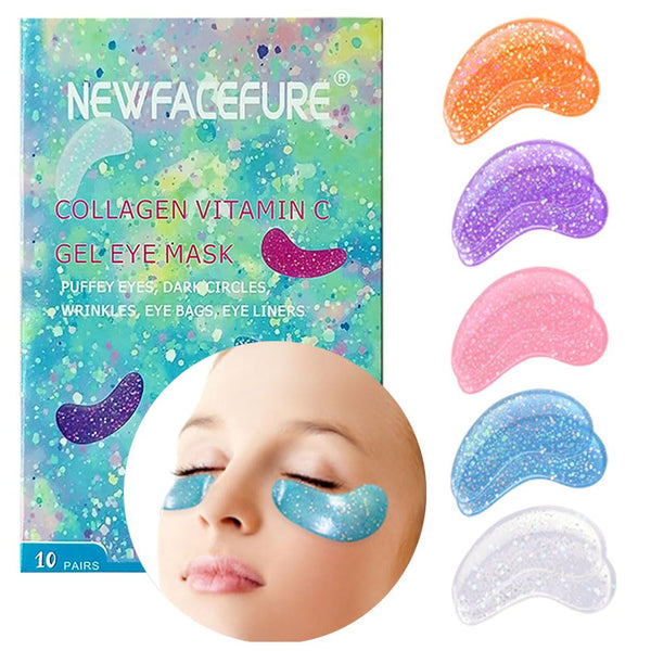 Under Eye Patches for Puffy Eyes, 10 Pairs Gel Pads for Dark Circles, Hyaluronic Acid Eye Pads for Anti Aging