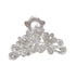 Vintage Silver Chic Alloy Hair Claw Jaw Clips with White Rhinestone - Fashion Retro Hair Accessories for Women
