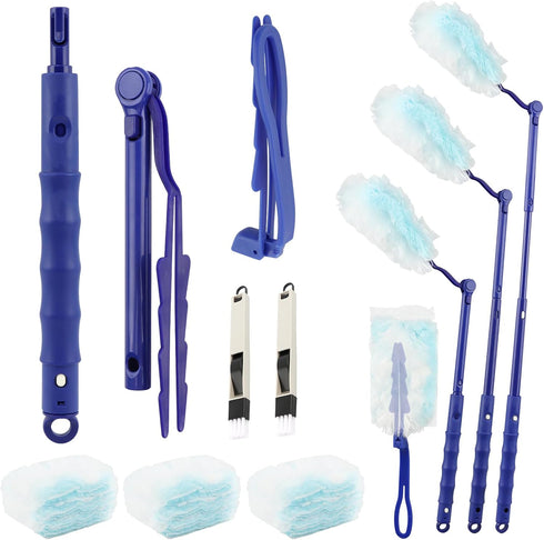 Ravionell 30 2 2 Dusters Starter Kit, pcs Microfibers Duster Refills with Extendable Handle and Mini Crevice Cleaning