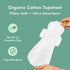 Rael Pads for Women, Organic Cotton Cover - Heavy Absorbency, Feminine Care, Ultra Thin, Sanitary Napkins with Wings