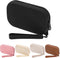 Portable Silicone Makeup Bag for Women, Small Travel Waterproof Cosmetic Bag with Zipper Closure (Black)
