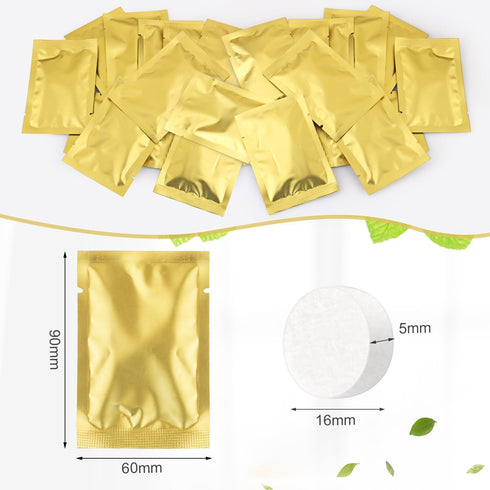 50 PCS White Essential Oil Refill Pads, 0.63 Inch Cotton Pads for Diffuser Necklace & Bracelet