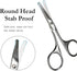 Safety Nose Hair Cuticle Scissors, Beauty Grooming Scissors for Nose Hair Trimming, Rounded Blade with Ergonomic Handle