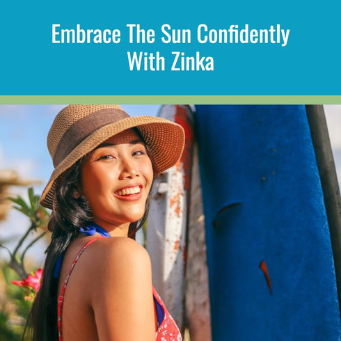 Zinka Clear Zinc Oxide Sunscreen Stick SPF 50 - Travel-Friendly, Non-Greasy, Water-Resistant