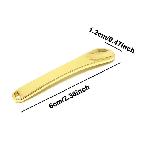 Honbay 6PCS Mini Zinc Alloy Makeup Spatula, Cosmetic Facial Cream Spoon for Mixing Makeup