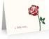 Little Notes by Comptime Rose Note Cards (12 Foldover Cards and Envelopes) Rose Thank You Cards
