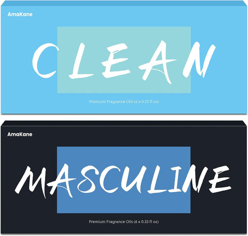 Clean & Masculine Fragrance Oils Set, AmaKane Fragrance Oil for Candle Making,