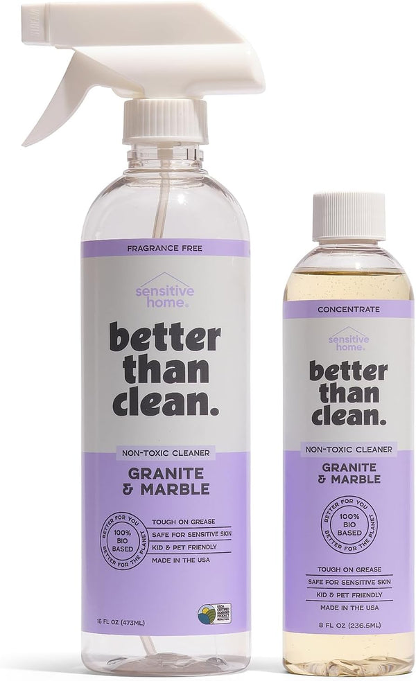 Marble & Granite Cleaner Starter Pack - Plant-Based Natural Stone Cleaner for