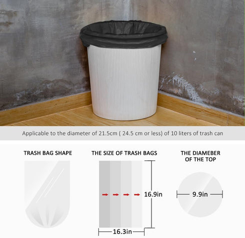 1.2 Gallon Strong Trash Bags, 80 Counts, Garbage Bags for Bathroom Bin Liners, Small Plastic Bags for Home