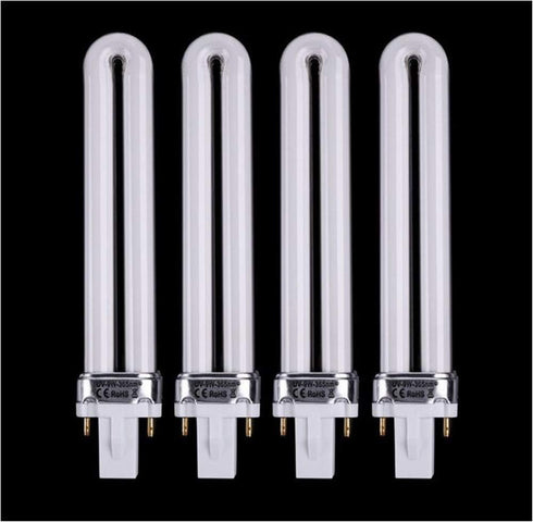 XICHEN 4 PCS/Set Light Bulbs Replacement, 9W UV 365nm Lamp Bulb Tube for Nail Art Dryer