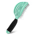 NuWay 4HAIR Double Curved Detangling Brush, U.S. Patented, Hair Dryer Safe, Mint Green