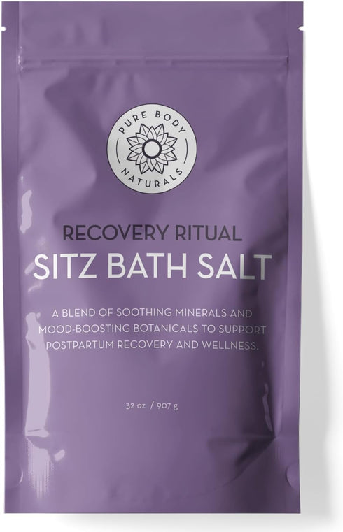 Pure Body Naturals Sitz Bath Salt, 32 Oz, Postpartum Care and Hemorrhoid Treatment