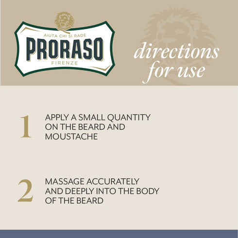 Proraso Beard Balm for Men - Nourish and Soften New Beard Growth and Short Beards