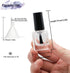 6PCS Empty Nail Polish Bottles with Funnel, Empty Fingernail Polish Bottles Glass Rectangle with Brush & Mixing Balls Black (5ML) by Agidea