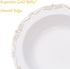 N9R 30 Pack Disposable Soup Bowls with Gold Relief, 12 Oz Fancy Plastic Soup Bowls for Holidays, Parties, Weddings, Catering and Everyday Use by N9R