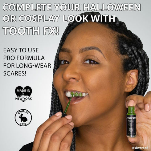 Mehron Makeup Tooth FX Blood Red | Temporary Red Tooth Paint for Halloween, Cosplay, & Theater, .125 oz