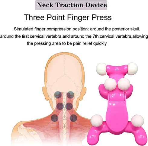Pricexes 6 Neck Traction Device, Tension Headache Relief Prouduct for Neck, Neck Massager with Trigger Point Therapy