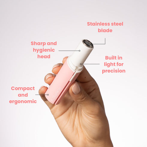 KoluaWax Face Razor for Women, Gentle Nick-Free Facial Hair Removal Tool with Stainless Steel Blades