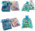 Tvoip 100Pcs Organza Drawstring Pouches, Coral Pattern Jewelry Packaging Bags (Mix) 4x6" (10x15cm)