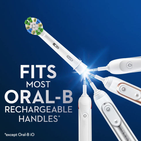 Pack 4 Oral-B Floss Action Replacement Brush Heads for an Oral-B Electric Toothbrush