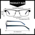 5 Pack Reading Glasses for Men, Blue Light Filtering Metal Full Frame Readers, Anti UV/Glare/Eyestrain