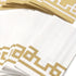 Packs 15 Caspari Rive Gauche Paper Guest Towel Napkins in Gold & White - Two