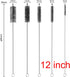 THINTON 12 inch, 10 (4+8+10+12+16mm) Straw Cleaner Brush Extra Long PCS Straw Cleaner Brush Bristles Diameter