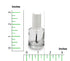 Karlash Premium Empty Polish Bottle, Clear + Brush + Mixing Ball + White Cap, 0.5 Oz (2 Piece)