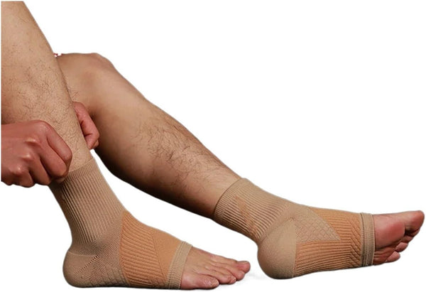 UXALoH6 Arch Compression Strap 4Pairs Ankle Compression Sleeve Socks Brace with Arch Support