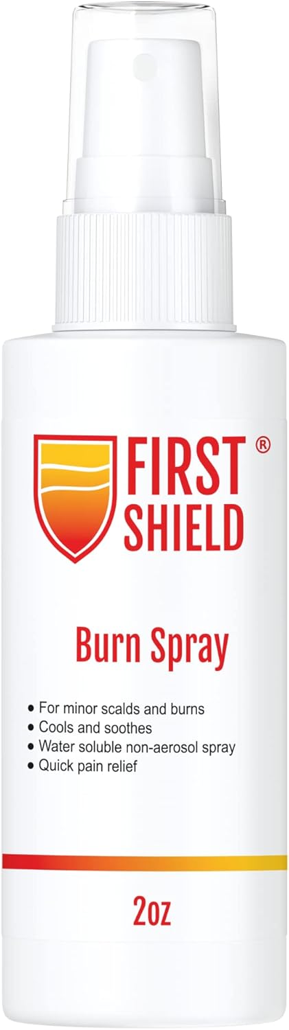 First Aid Burn Spray, Topical Numbing Spray with Lidocaine for Pain and Itch Relief of Minor Scalds and Burns – 2 Oz