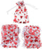 100pcs Love Heart Gift Bags, Drawstring Candy Bags for Jewelry Packaging, Wedding Gift Pouch for Parties