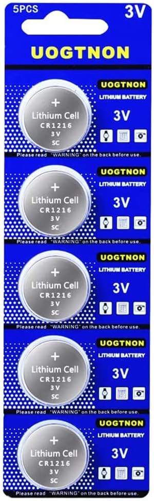 CR1216 3V Watch Lithium Battery (5-Pack)